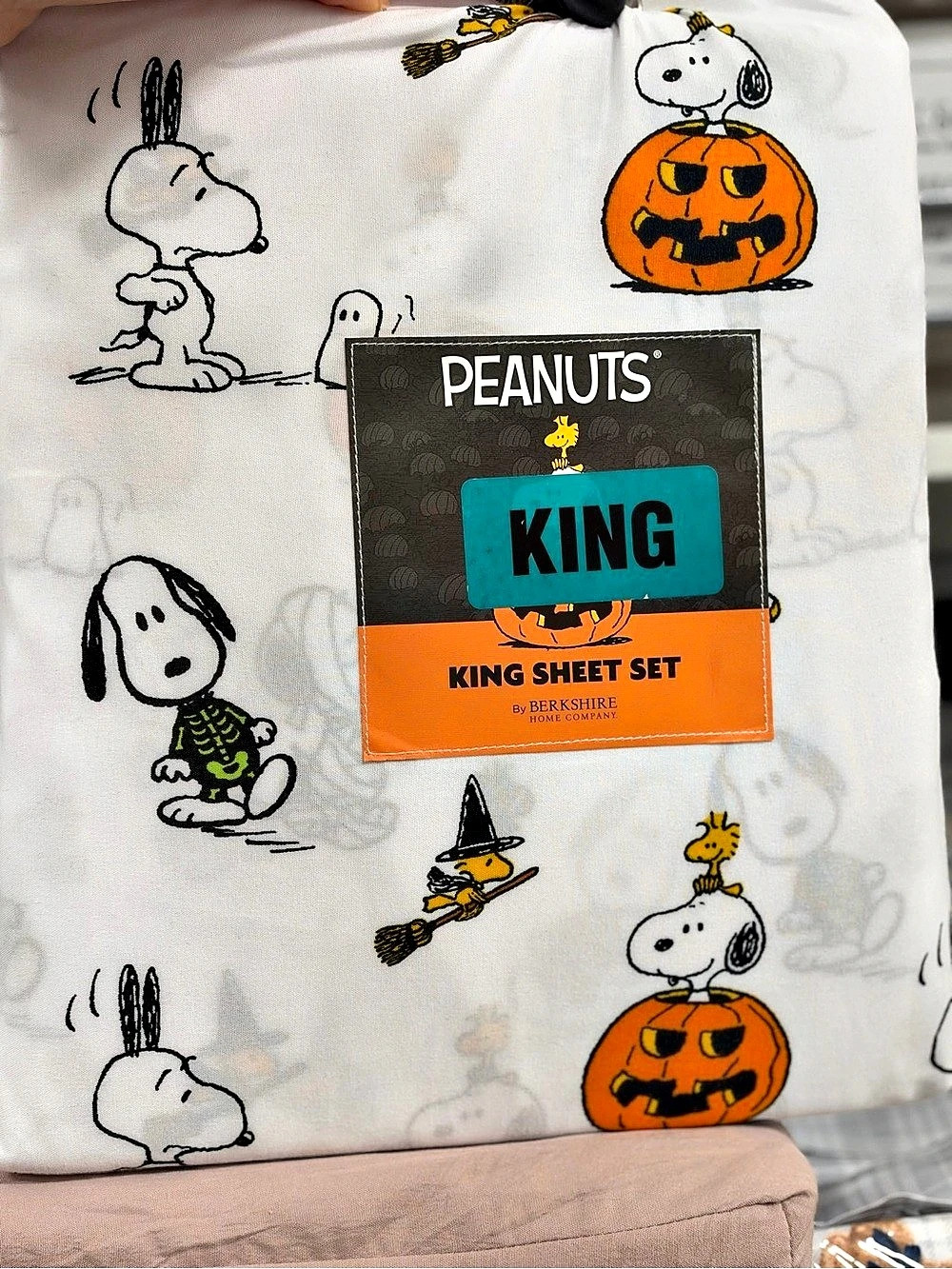 Peanuts King Sheet Set Halloween NWT